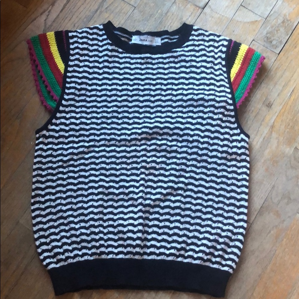 Zara NWOT striped knit shirt